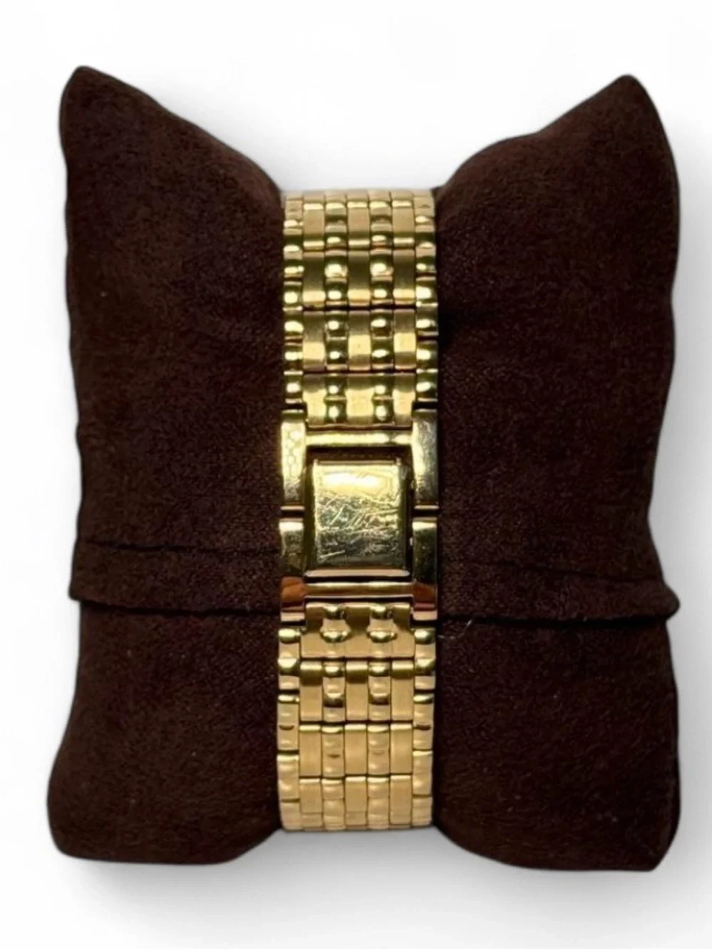 VTG Seiko Tank Watch Womens Gold Tone Black Dial Quartz Japan Bracelet 1N01-5A69